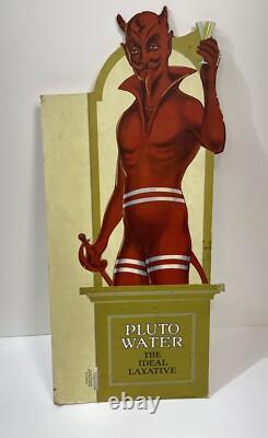 Rare Set Antique Vtg Pluto Water Lithograph Cardboard Signs Store Displays 25
