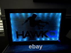 Rare Tony Hawk Skateboard Store Lighted Sign Display Clothing Advertising Wooden