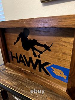 Rare Tony Hawk Skateboard Store Lighted Sign Display Clothing Advertising Wooden