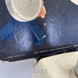 Rare Vintage 1950's Alka-Seltzer Single Dose Dispenser Grinder Original Sign