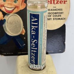 Rare Vintage 1950's Alka-Seltzer Single Dose Dispenser Grinder Original Sign