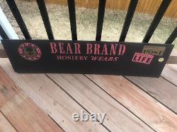 Rare! Vintage BEAR BRAND Hosiery Wears Country Store Advertising Display Sign