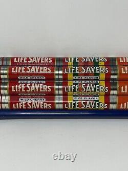 Rare Vintage CANADA Tin Lithograph LIFE SAVERS Candy Store DISPLAY Rack Signage