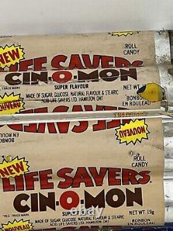 Rare Vintage CANADA Tin Lithograph LIFE SAVERS Candy Store DISPLAY Rack Signage