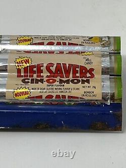 Rare Vintage CANADA Tin Lithograph LIFE SAVERS Candy Store DISPLAY Rack Signage