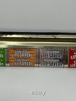 Rare Vintage CANADA Tin Lithograph LIFE SAVERS Candy Store DISPLAY Rack Signage