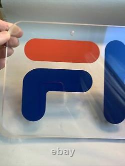 Rare Vintage FILA 1980s 80s Store Advertising Sign Display 18 X 7 -1/4 thick