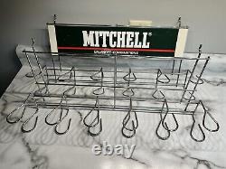 Rare Vintage Mitchell Reels Rod Metal Store Display Sign Stand Pegboard