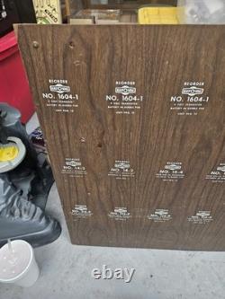 Rare Vintage Ray-O-Vac Batteries Metal Sign Store Display Wood Rack