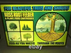 Rare! Vintage Ross Root Feeder Electric Light Advertising Display Sign