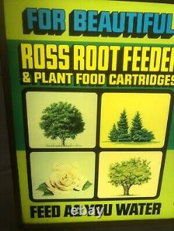 Rare! Vintage Ross Root Feeder Electric Light Advertising Display Sign