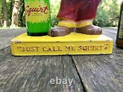 Rare Vintage Squirt Soda Bottle Holder Store Display Advertising Sign lil Squirt