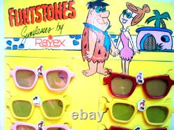 Rare Vintage Store Display of Flintstones Sunglasses, All Mint and Unused