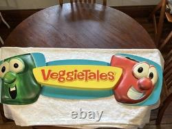 Rare Vintage VeggieTales 12 Foot Store Display Sign Huge Nostalgia