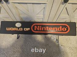 Rare Vintage World Of Nintendo Store Display Sign In VG Condition Double Sided