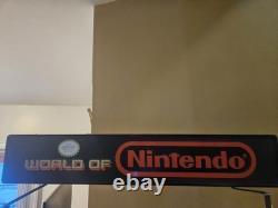 Rare Vintage World Of Nintendo Store Display Sign In VG Condition Double Sided