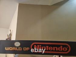 Rare Vintage World Of Nintendo Store Display Sign In VG Condition Double Sided