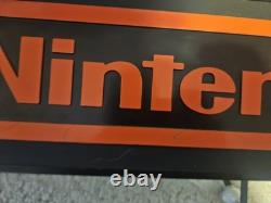 Rare Vintage World Of Nintendo Store Display Sign In VG Condition Double Sided