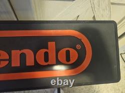 Rare Vintage World Of Nintendo Store Display Sign In VG Condition Double Sided