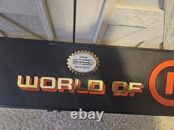 Rare Vintage World Of Nintendo Store Display Sign In VG Condition Double Sided