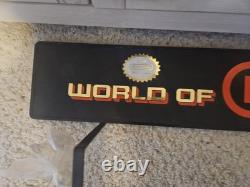 Rare Vintage World Of Nintendo Store Display Sign In VG Condition Double Sided