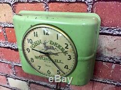 Rare Vtg John Deere Old Tractor Dealer Advertising Farm Store Display Clock Sign