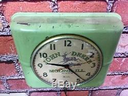 Rare Vtg John Deere Old Tractor Dealer Advertising Farm Store Display Clock Sign