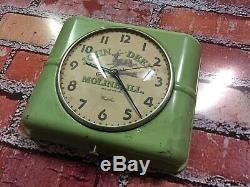 Rare Vtg John Deere Old Tractor Dealer Advertising Farm Store Display Clock Sign