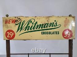 Rare Whitman's Chocolates Metal Sign Display Wire Rack Robert Holley Co