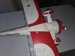 Red Baron Pizza Cardboard Airplane Hanging Store Display Sign Promo Bi-Plane Ad