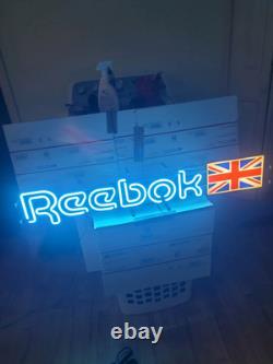 Reebok Store Display 90s Vintage Light Up Advertising Sign Neon 24x12.5