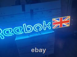 Reebok Store Display 90s Vintage Light Up Advertising Sign Neon 24x12.5