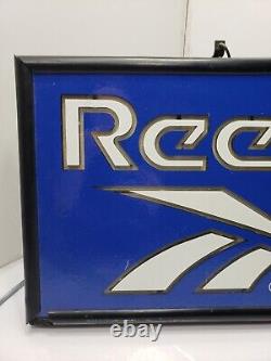 Reebok Store Display 90s Vintage Light Up Advertising Sign Neon 24x12.5