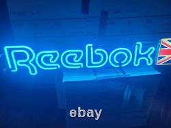 Reebok Store Display 90s Vintage Light Up Advertising Sign Neon 24x12.5