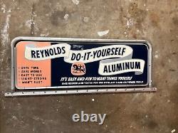 Reynolds aluminum sign bracket and hangers vintage store display