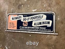 Reynolds aluminum sign bracket and hangers vintage store display