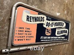 Reynolds aluminum sign bracket and hangers vintage store display