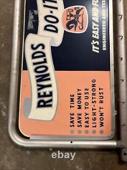 Reynolds aluminum sign bracket and hangers vintage store display