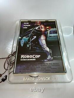 Robocop Light Up Promotion Sign by Embosograph Display 1987 Vintage NEW