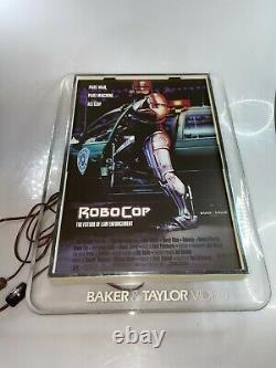 Robocop Light Up Promotion Sign by Embosograph Display 1987 Vintage NEW