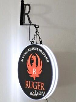 Ruger Marlin Double Sided Neon Halo Lighted Sign