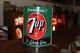 SCARCE 1950s FRESH UP WITH 7UP PAINTED TIN STRING HOLDER SIGN STORE DISPLAY COKE
