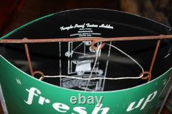 SCARCE 1950s FRESH UP WITH 7UP PAINTED TIN STRING HOLDER SIGN STORE DISPLAY COKE