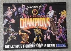 SEGA Genesis Store Display Promotional Banner Sign ETERNAL Champions Rare