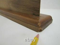 SKANDIA FLAX RUGS Original Old Art Deco Store Display Counter Top Wooden Sign Ad