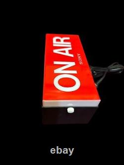 SONY Vintage Electric Store Sign Promotional Display ON AIR RED Light 100v 9x3