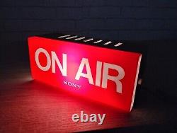 SONY Vintage Electric Store Sign Promotional Display ON AIR RED Light used 100V