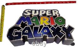STORE DISPLAY Nintendo Super Mario Galaxy Advertising Sign Vintage Rare Gift HTF