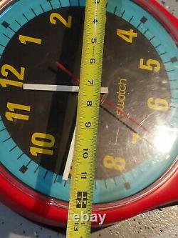 SWATCH watch VINTAGE Wall Clock Watch 80s store display sign rare 7 feet! Look