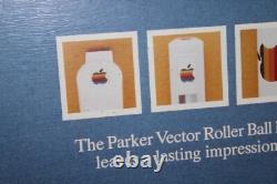 Scarce Vintage Apple Computer Parker Pen Store Display Dealer Sign Janesville